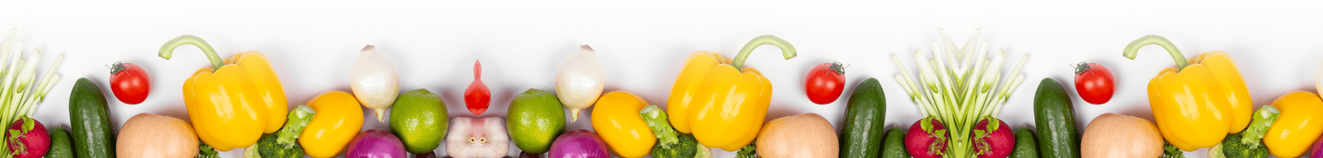 Fresh vegetables alignment graphic footer